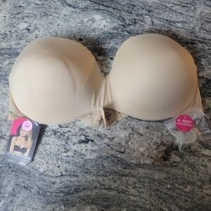 Vanity‎ Fair Women's 38D Strapless Convertible Underwire Barely Beige NWT
